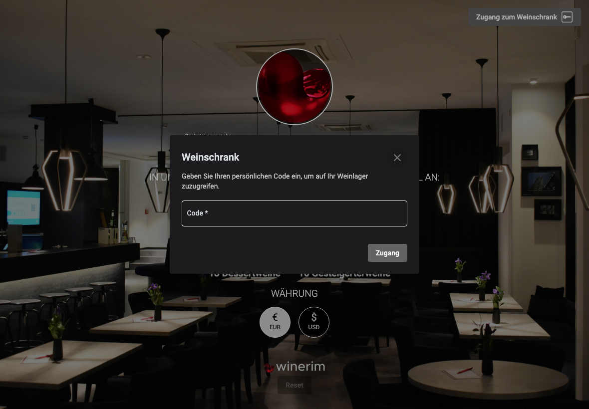 App Deutsch wine locker