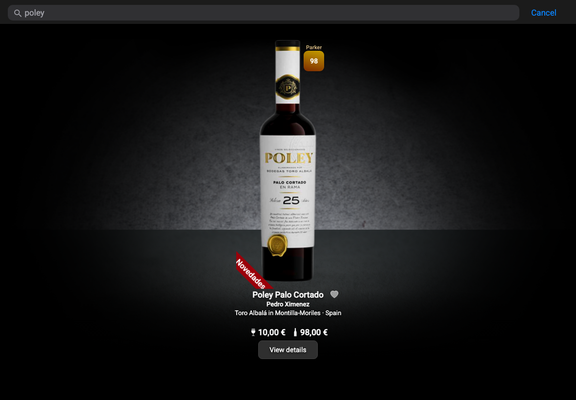 App English busqueda nombre poley