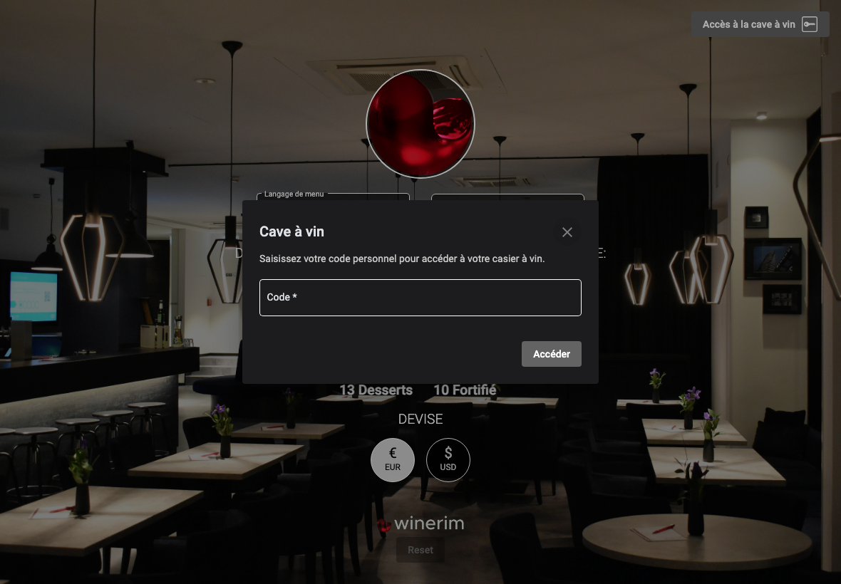 App Français wine locker