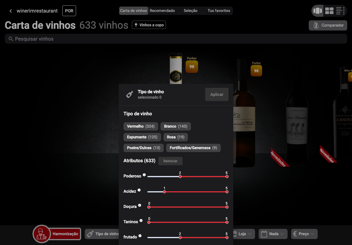 App Português tipo vino