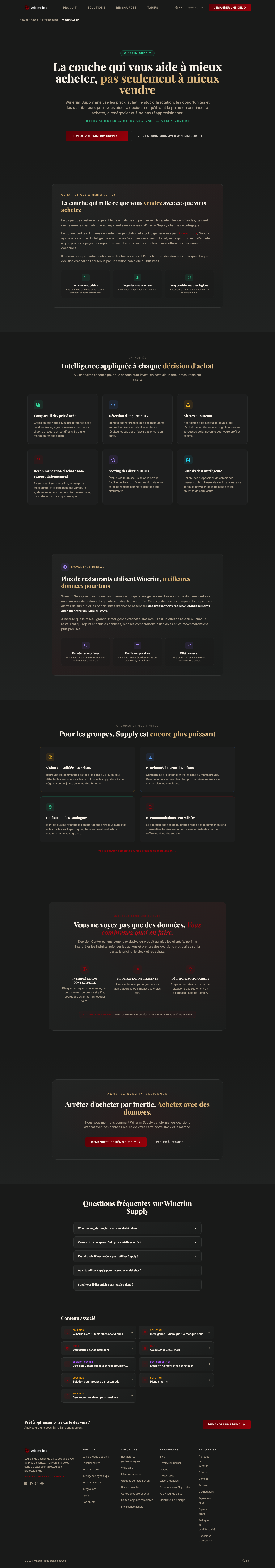 Winerim Supply | Intelligence des achats pour restaurants