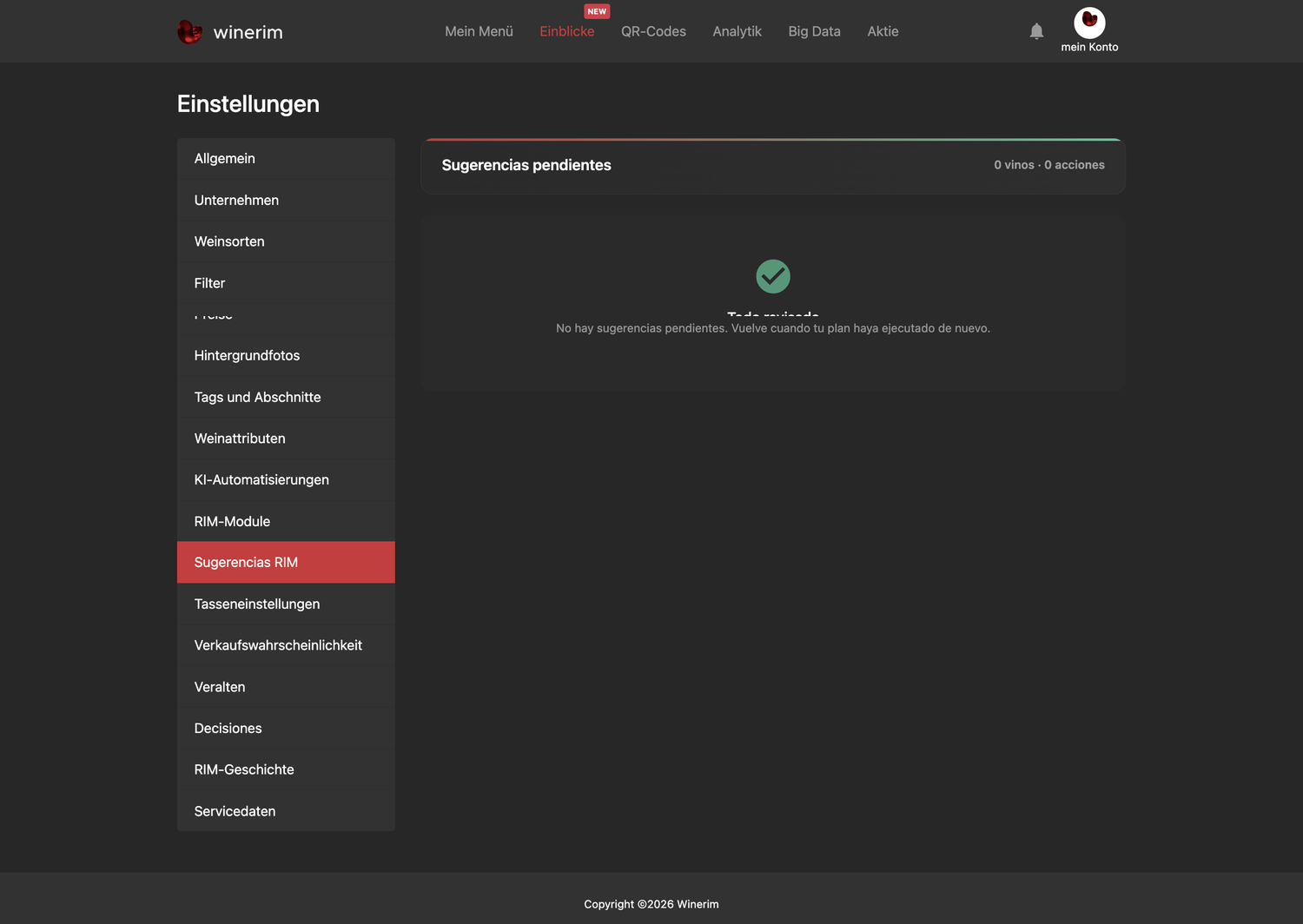 Editor Deutsch ajustes sugerencias rim