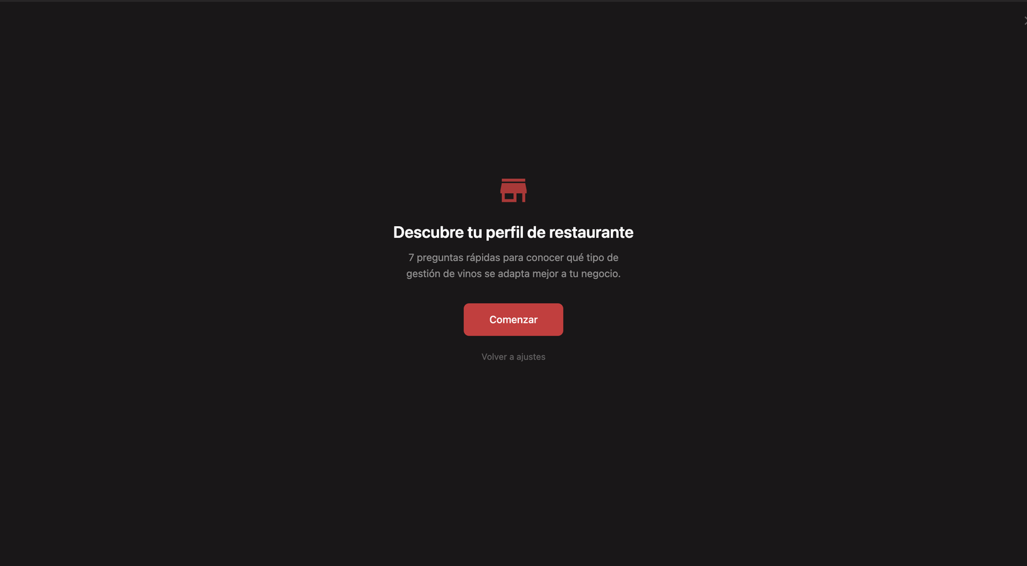 Editor English test perfil restaurante