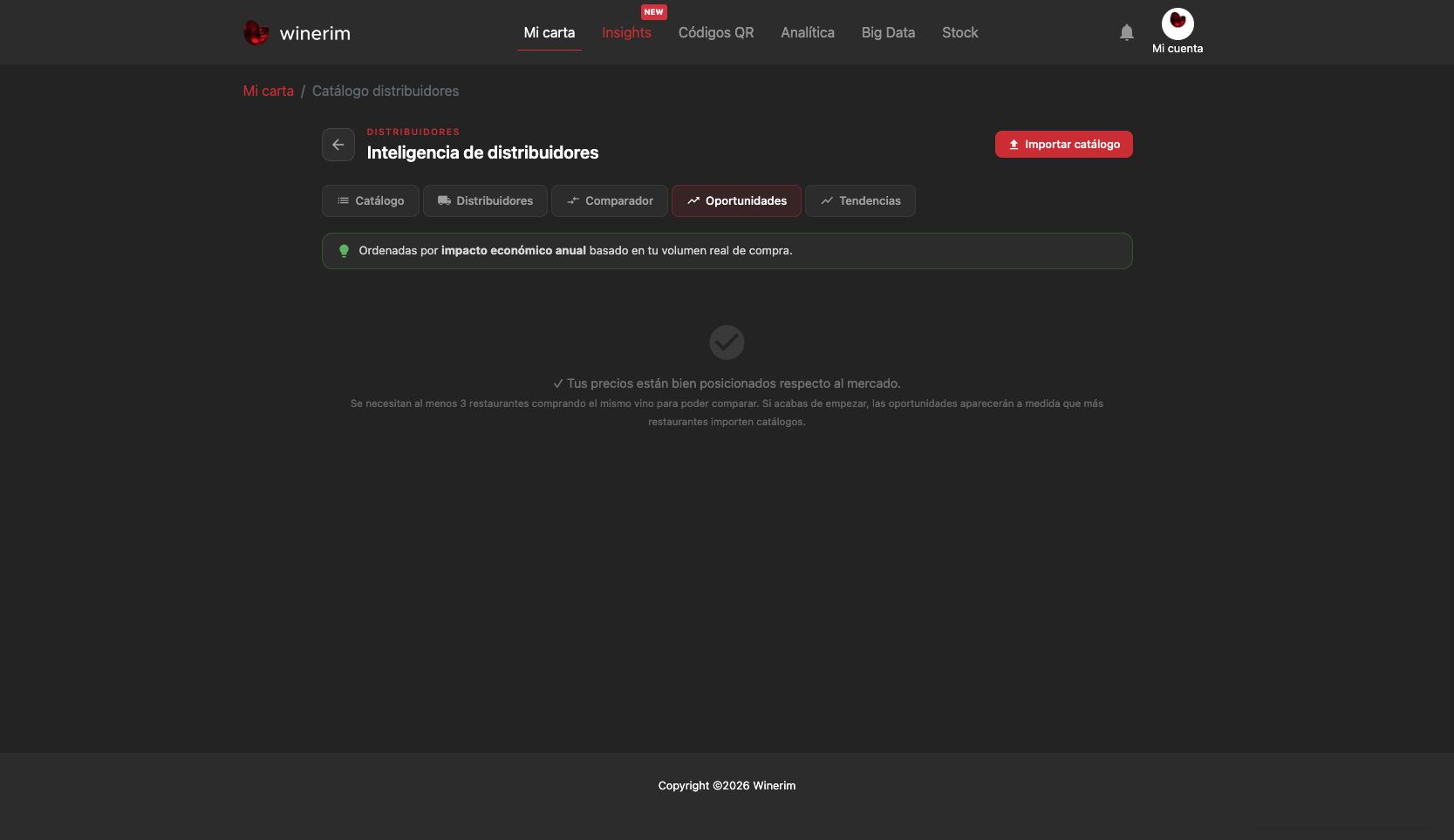 Catálogo distribuidores: oportunidades