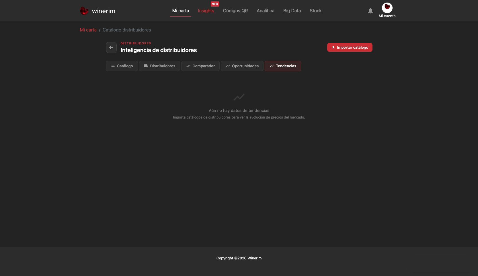 Catálogo distribuidores: tendencias