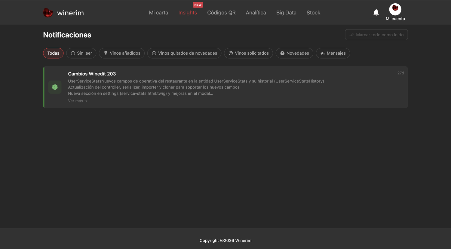 Editor Español notificaciones