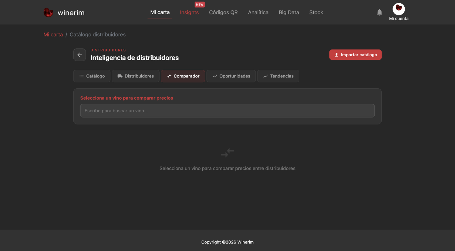 Editor Español catalogo comparador