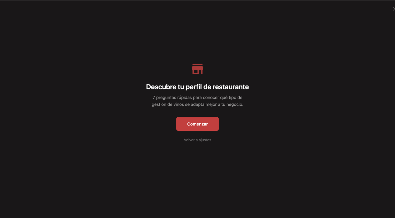 Editor Español test perfil restaurante