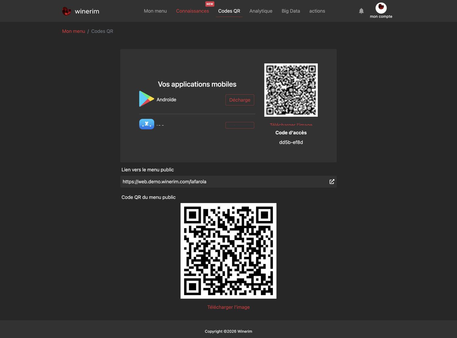 Editor Français codigos qr