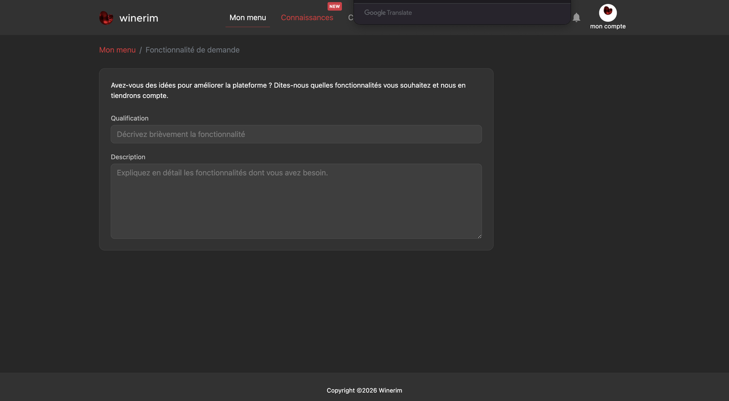 Editor Français soporte funcionalidad