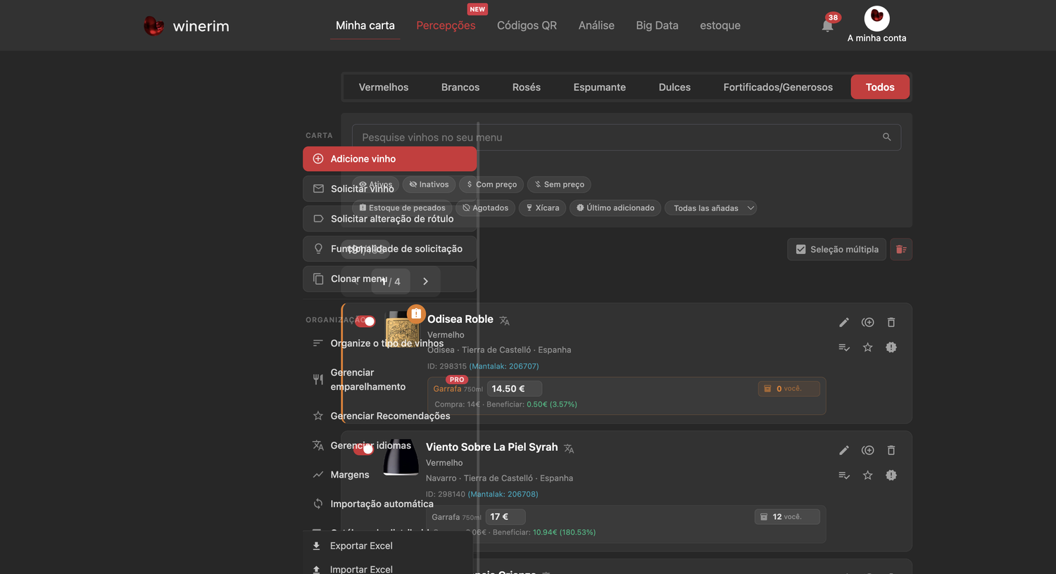 Editor Português mi carta gestion excel open