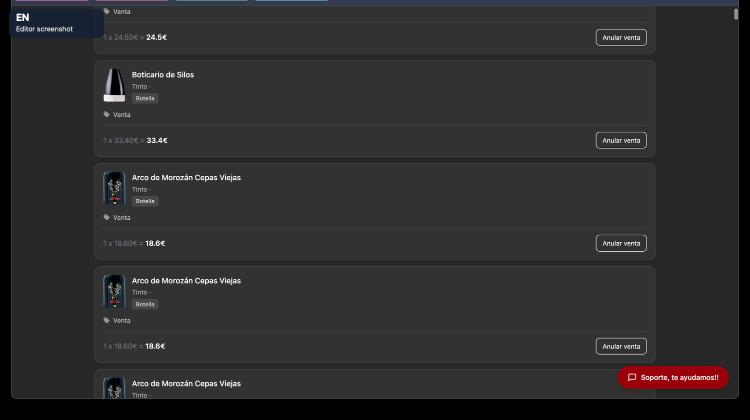 Editor English stock historial