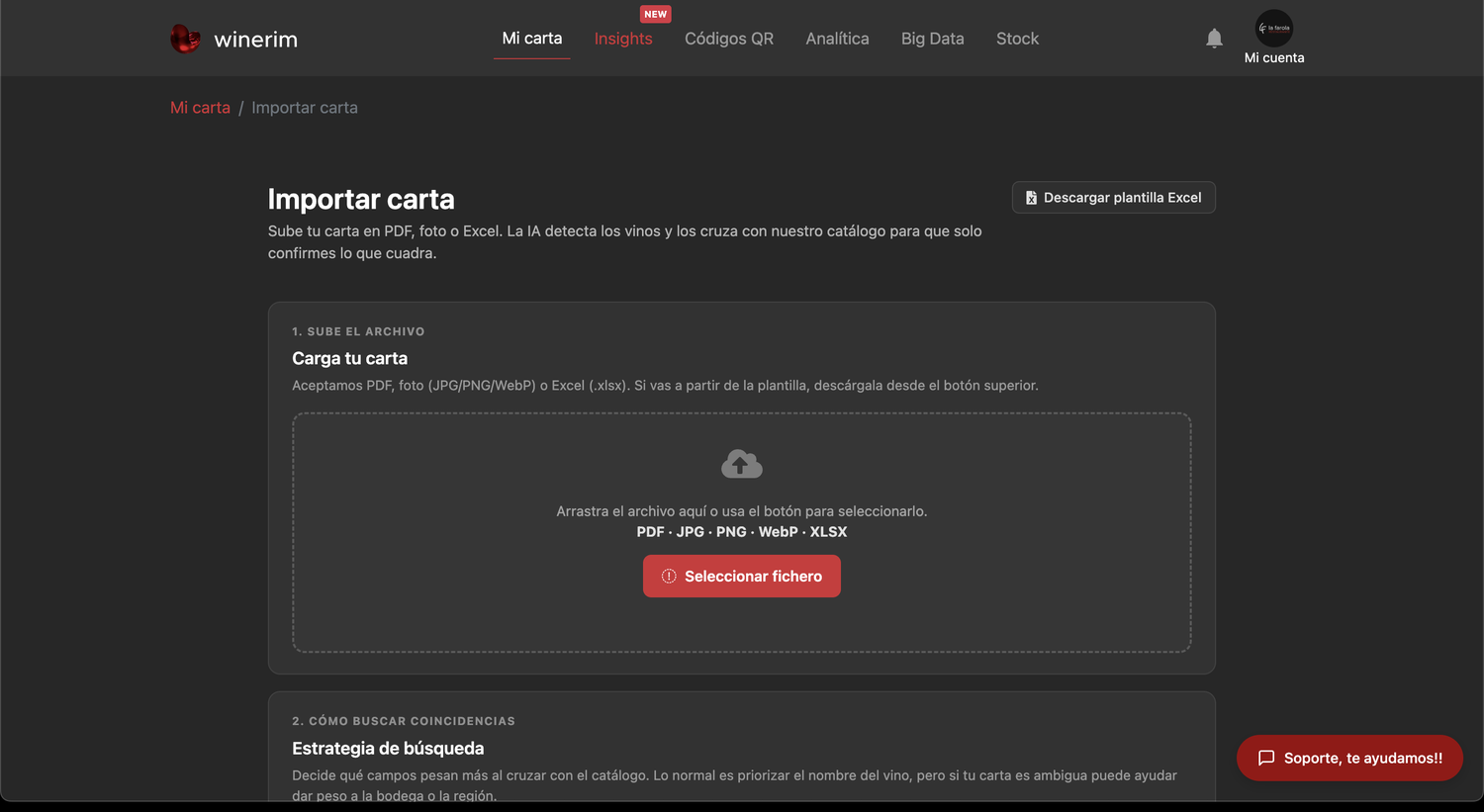 Importación automática con IA