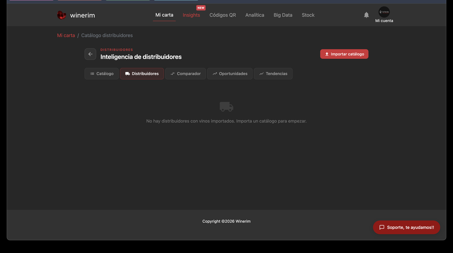 Catálogo distribuidores: distribuidores